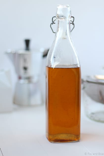 Triple Vanilla Syrup. Only 3 ingredients and super easy to make.