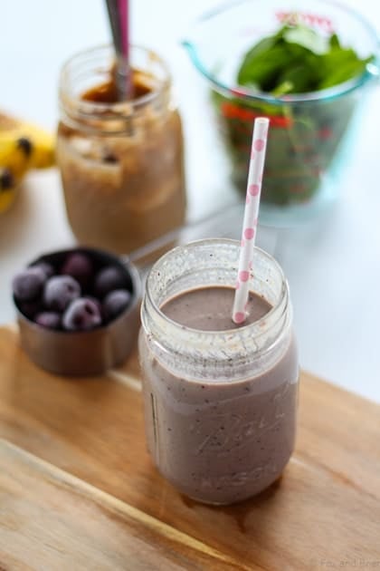 Cherry Almond Green Smoothie