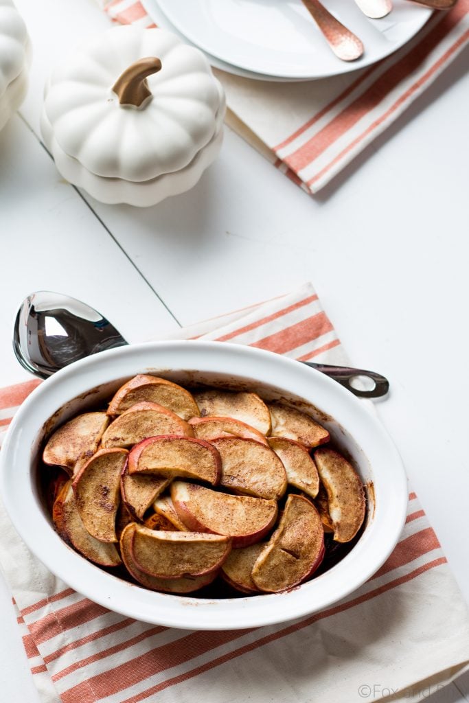 This healthier sweet potato casserole is sweetened with maple syrup. Perfect for your Thanksgiving table!