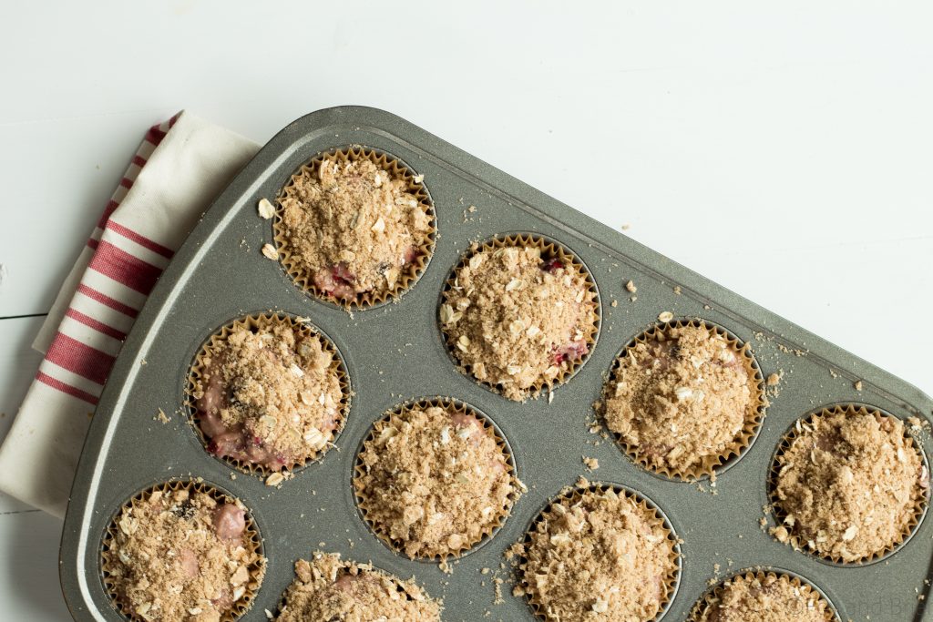 These muffins are super moist and made with cranberry sauce and fresh cranberries with hints or orange and brown sugar.