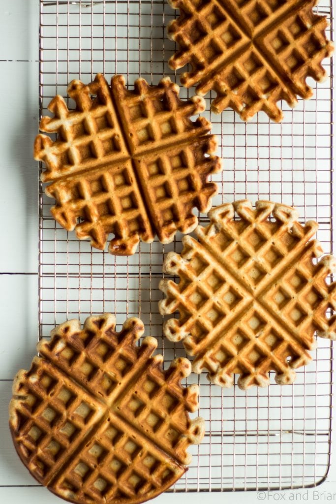 These apple cider waffles are sweet, and tangy with a hint of spice, perfect for fall mornings.