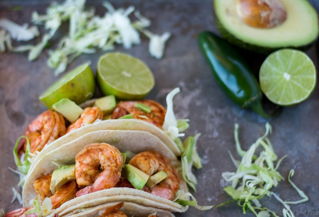 These chili lime shrimp tacos are super flavorful and take less than 30 minutes to make.