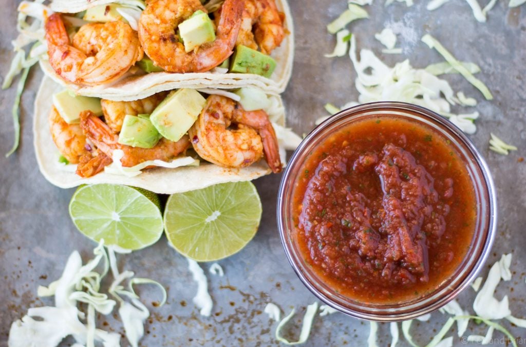 These chili lime shrimp tacos are super flavorful and take less than 30 minutes to make.