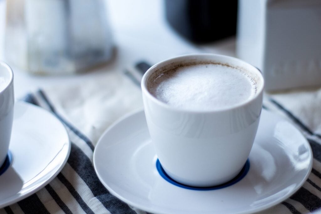 Make your own gingerbread latte at home! No need to spend $5/drink at the coffee shop or buy that creamer full of chemicals!