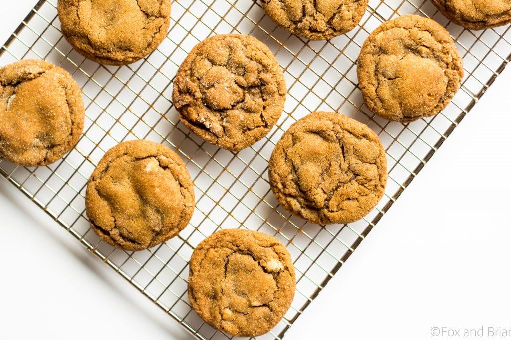 These chewy ginger cookies are packed full of gingerbread flavor, but are soft and chewy. Sooo good!
