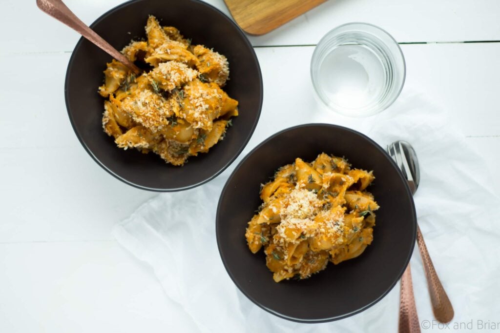 Pumpkin, Gruyere and Goat Cheese Mac and Cheese - 