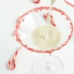 This sweet holiday martini has lots of peppermint and vanilla flavor, just like a peppermint marshmallow!