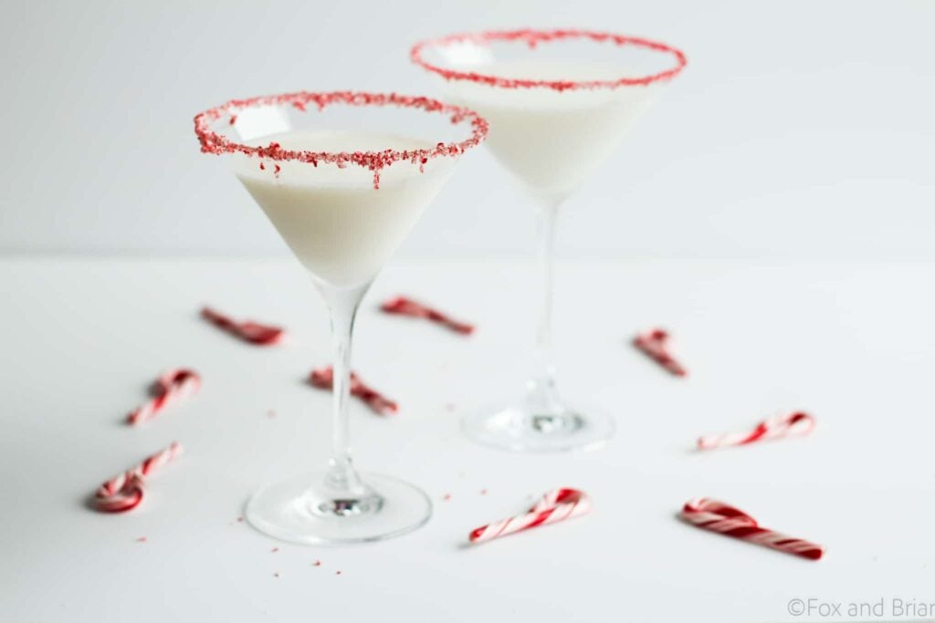 This sweet holiday martini has lots of peppermint and vanilla flavor, just like a peppermint marshmallow!