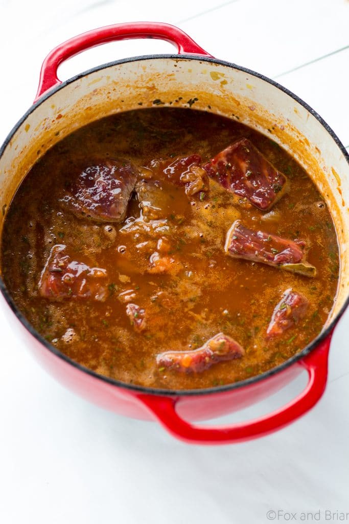 This Red Wine Beef Stew is rich and hearty, with tender beef and a velvety, savory sauce that you will not believe!