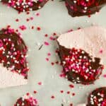 These Homemade Strawberry Marshmallows are fun and simple to make, and have amazing strawberry flavor. No high fructose corn syrup or dyes! A fun treat for Valentine's day or any other time of year!.