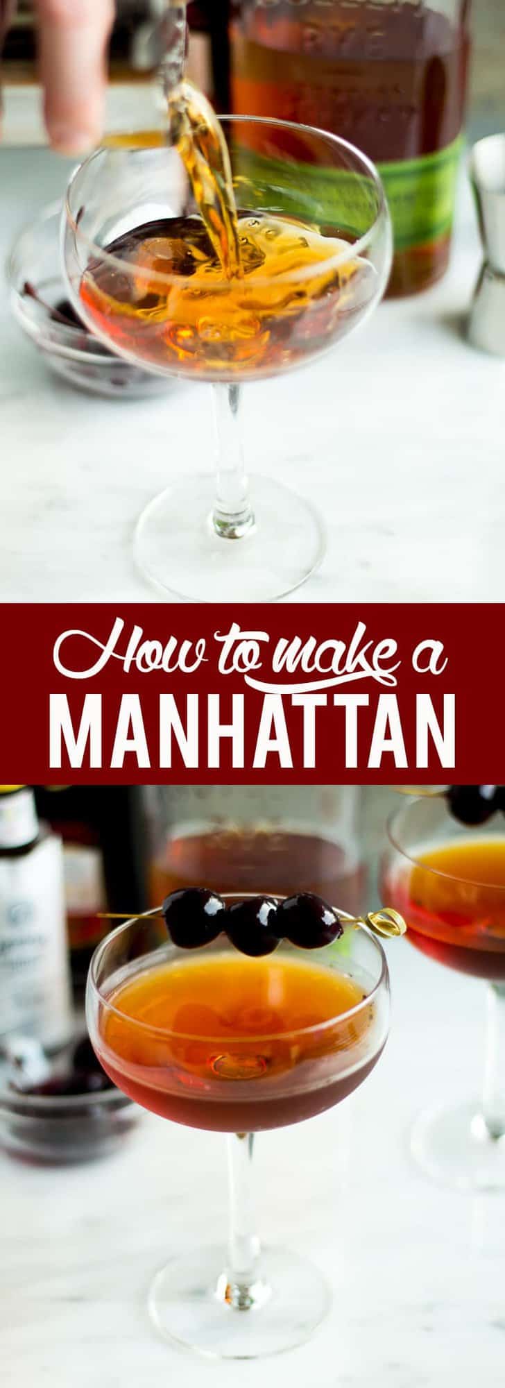 This classic Manhattan cocktail is classic for a reason! Rye whiskey, sweet vermouth plus a secret ingredient that gives a little twist on the original!