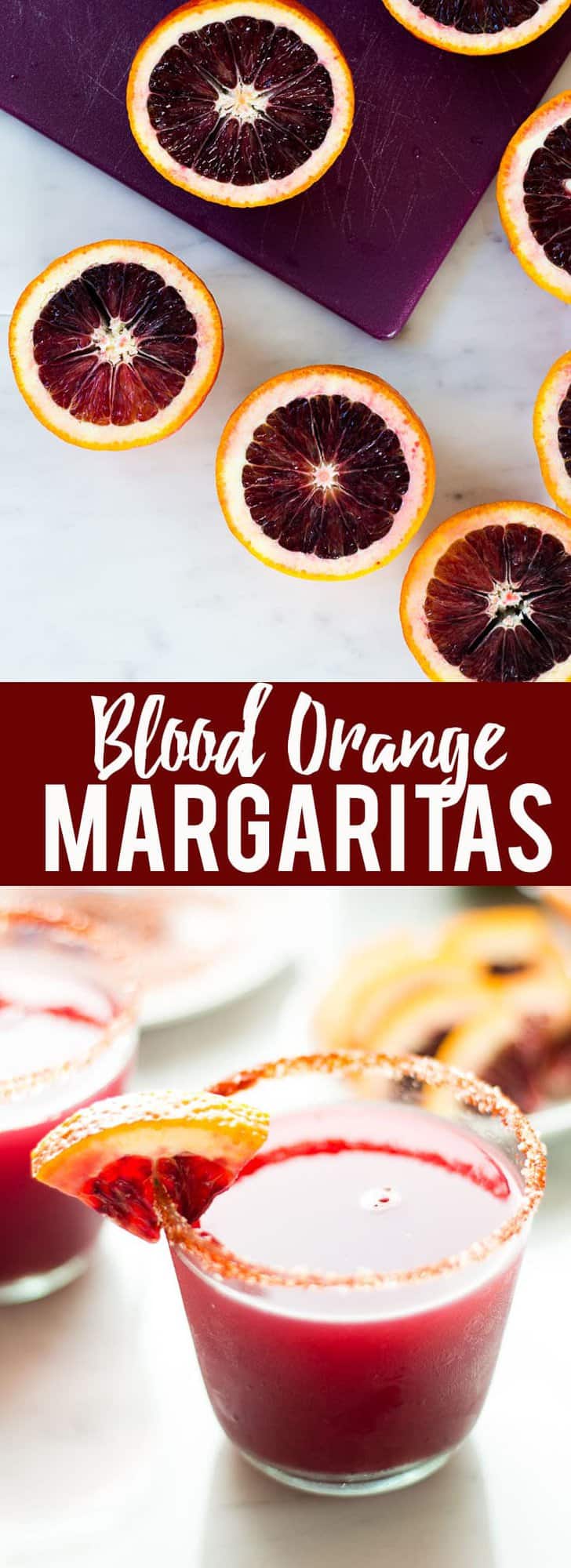 This Fresh Blood Orange Margarita has an optional smoky salted rim. The fresh citrus flavors of the blood orange make this a sweet and tart cocktail, and the smoked paprika salted rim gives it a little something extra.
