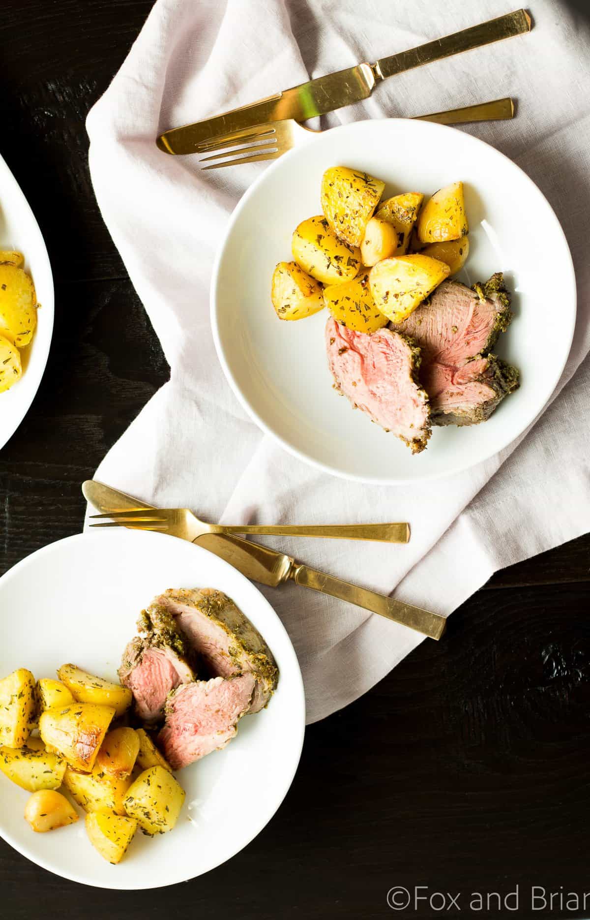 This delicious Fresh Herb boneless Leg of Lamb is smothered in a mixture of fresh herbs and garlic and then roasted to perfection. Perfect for a spring celebration dinner!