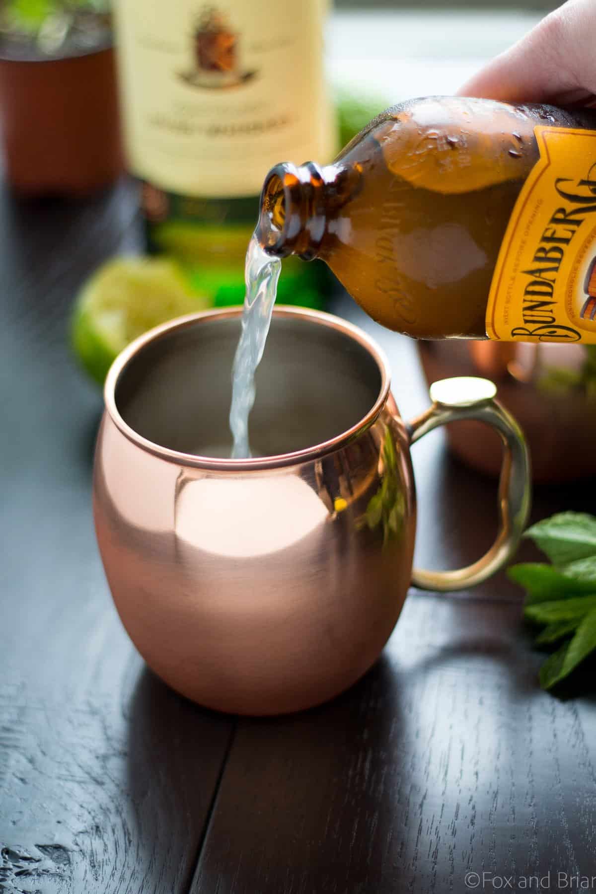 The Irish Mule is a refreshing cocktail made with ginger beer, lime juice and whiskey. Enjoy this on Saint Patrick's Day or any time of year!