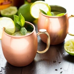 The Irish Mule is a refreshing cocktail made with ginger beer, lime juice and whiskey. Enjoy this on Saint Patrick's Day or any time of year!