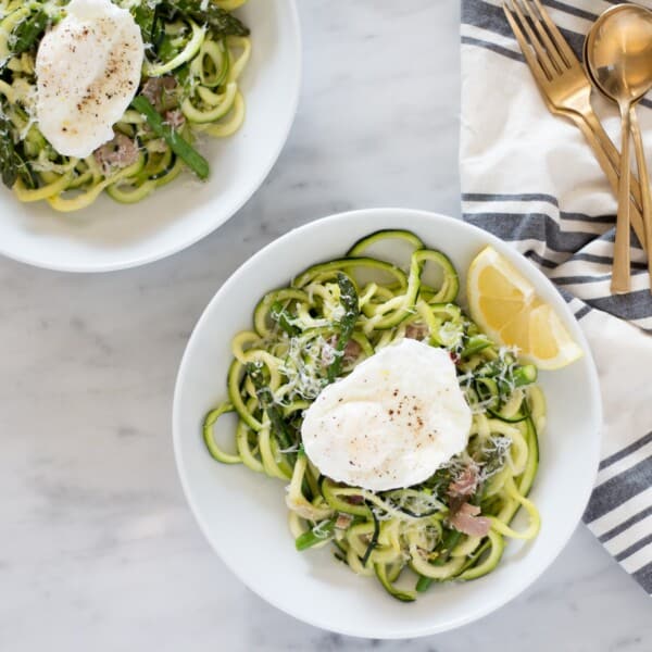 Zoodles with Asparagus and Prosciutto