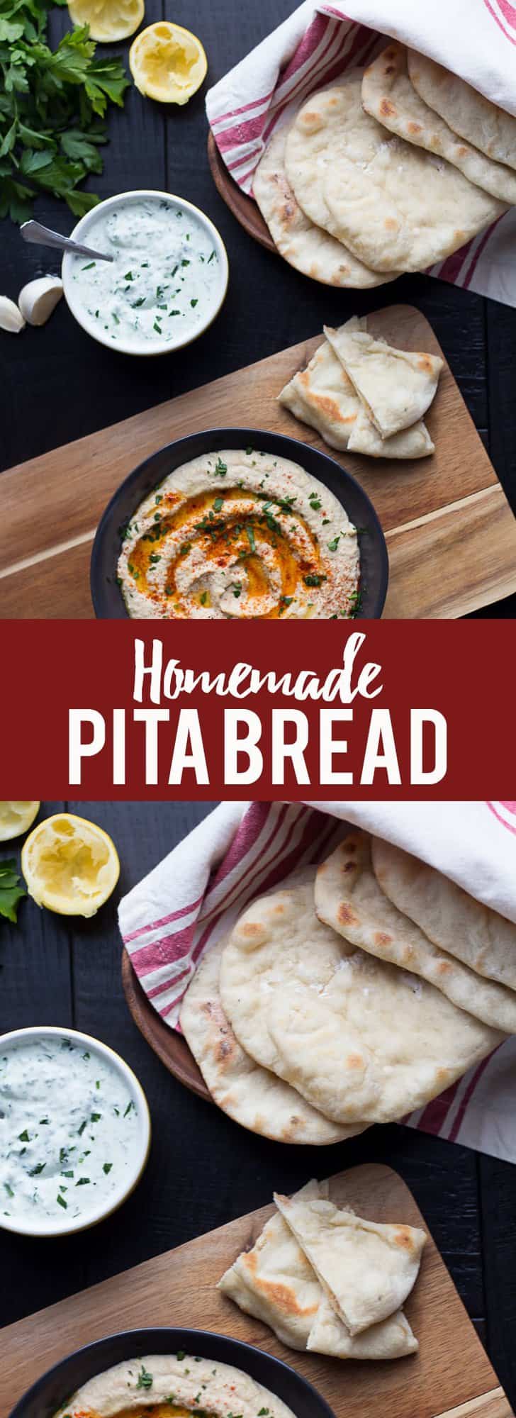 Homemade Pita Bread Long