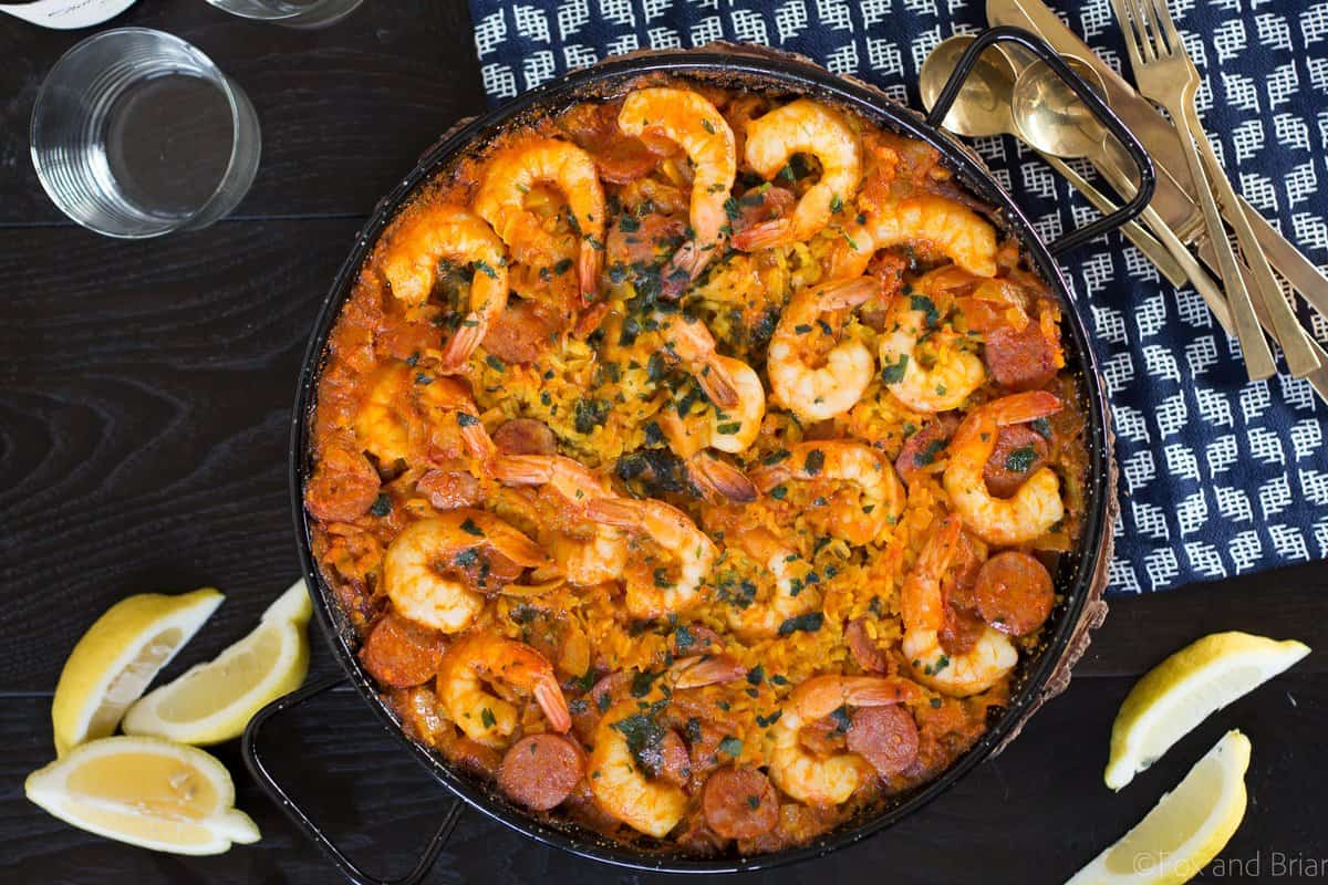 Shrimp and Chorizo Paella | How to make Paella | Spanish paella recipe | easy paella recipe | Spanish seafood paella recipe | authentic paella recipe | authentic seafood paella recipe 