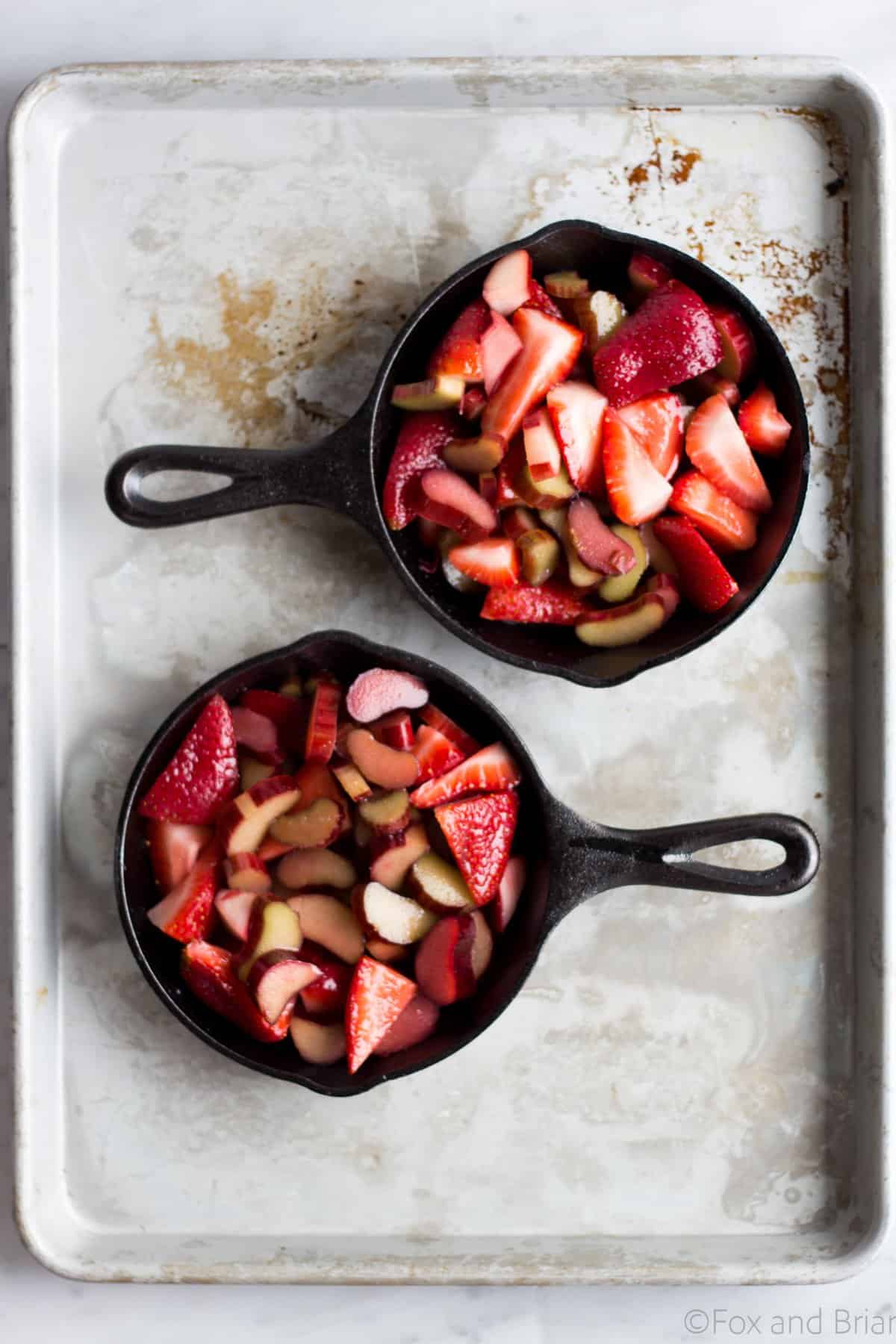 This Strawberry Rhubarb Crisp is easy to make and is the perfect spring dessert!