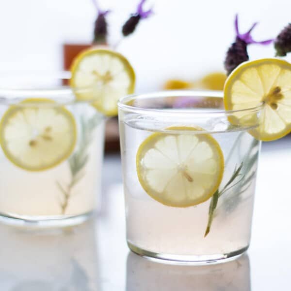 This refreshing Lavender Collins is a fresh twist on a Tom Collins cocktail, with homemade lavender syrup, gin, lemon juice and a splash of sparkling water.