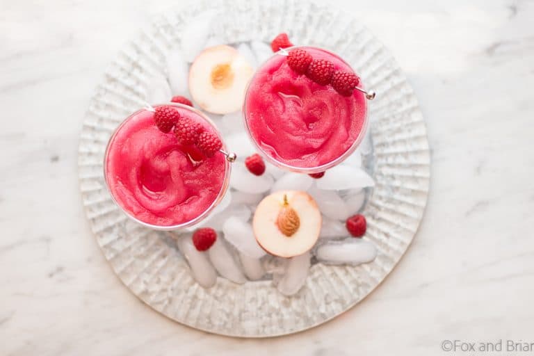 Raspberry Peach Frosé (Frozen rosé) (1 of 9)