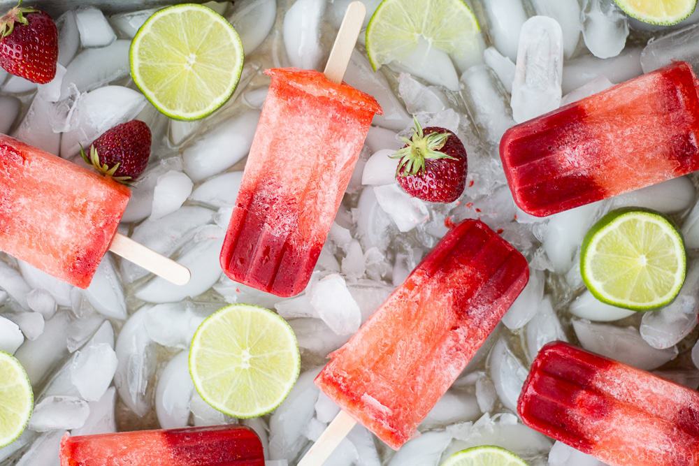 These Strawberry Lime Popsicles are easy to make and require only three ingredients! Whip up this simple recipe and have a cool treat on a hot day.