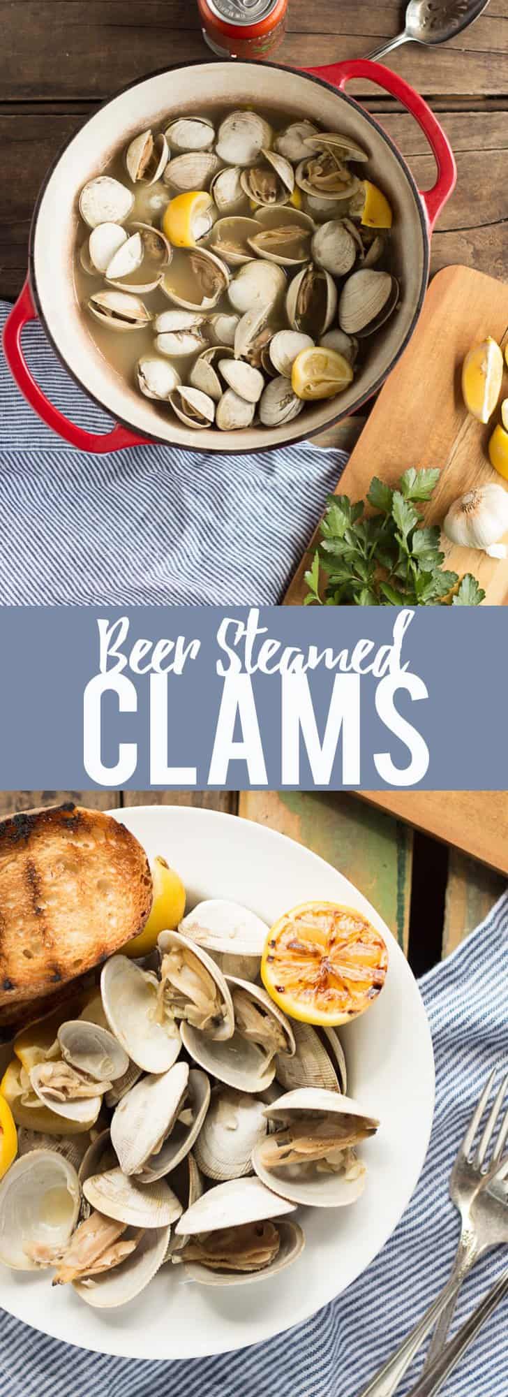 Learn how to make this simple recipe for Beer Steamed Clams - so easy you can even make them on the campfire!