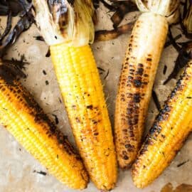 Nothing says summer like than fresh corn on the cob. Take advantage of its peak flavor by throwing it on the grill. This Charred Grilled Corn is packed full of smoky summer flavor, perfect for your next BBQ!
