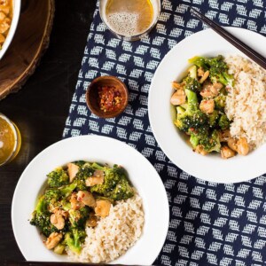 This Healthier One Pan Orange Chicken and Broccoli is a quick and healthy dinner made in about 20 minutes!