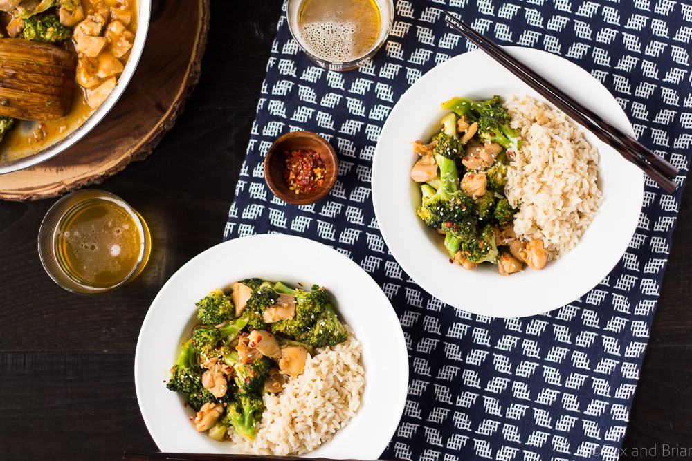 This Healthier One Pan Orange Chicken and Broccoli is a quick and healthy dinner made in about 20 minutes!