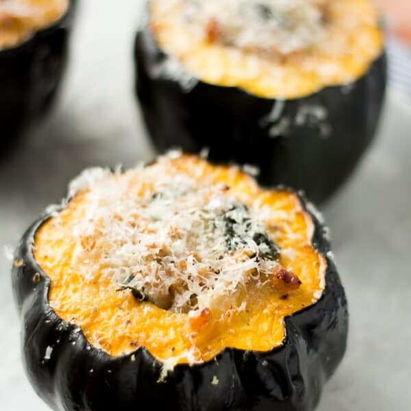 This Sausage and Kale Stuffed Acorn Squash is a hearty meal on a cold fall or winter day, sure to keep you satisfied.