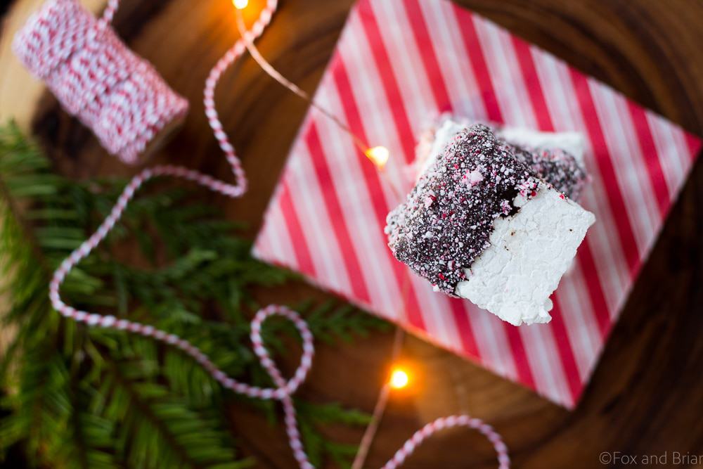 These Homemade Peppermint Marshmallows are so easy to make! Perfect for gifting or to put in your hot cocoa!
