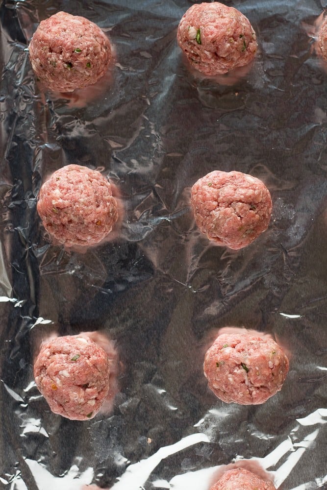 These Make Ahead Meatballs are a life saver! Make a big batch and freeze them. Then at dinner time you just need to reheat and eat! Even better, they are Paleo, Gluten Free and Whole 30 compliant!