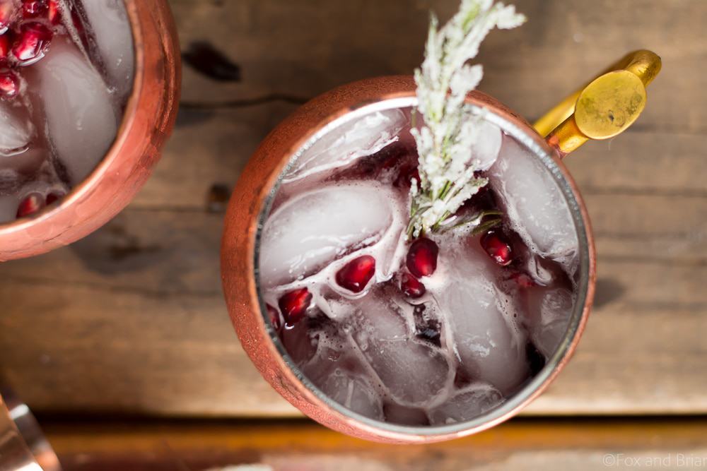 This Pomegranate Irish Mule is the most festive Mule of them all! Pomegranate Juice, ginger beer and whiskey makes this an easy and delicious wintertime cocktail!