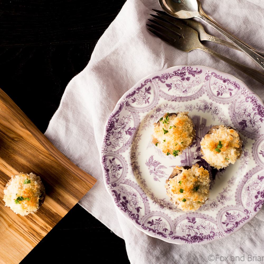 These easy crab dip stuffed mushrooms are a great party appetizer!