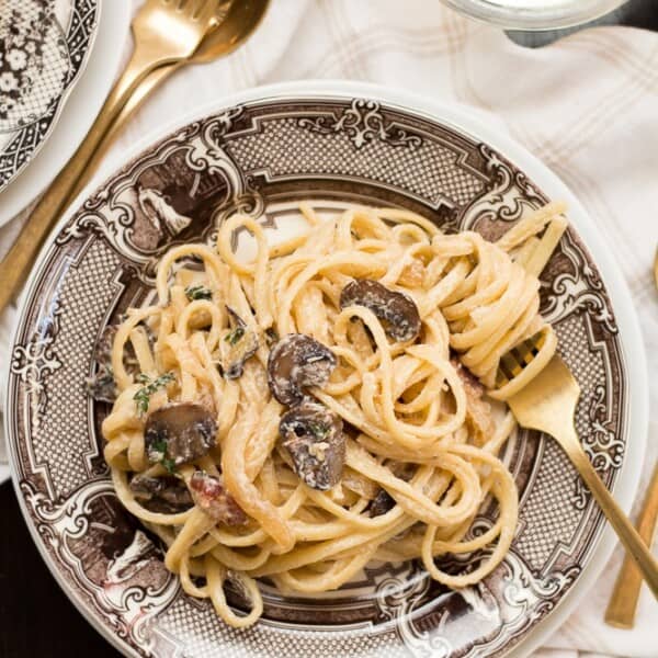 Creamy Bacon Mushroom Pasta