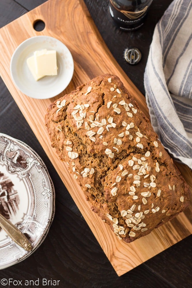 Irish Guinness Brown Bread | Saint Patrick's Day Recipes | Irish Recipes | Quick Bread Recipes | Beer Bread