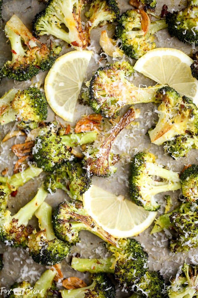 This easy Lemon Parmesan Roasted Broccoli is the best way to eat broccoli ever! You will never want to make it any other way!