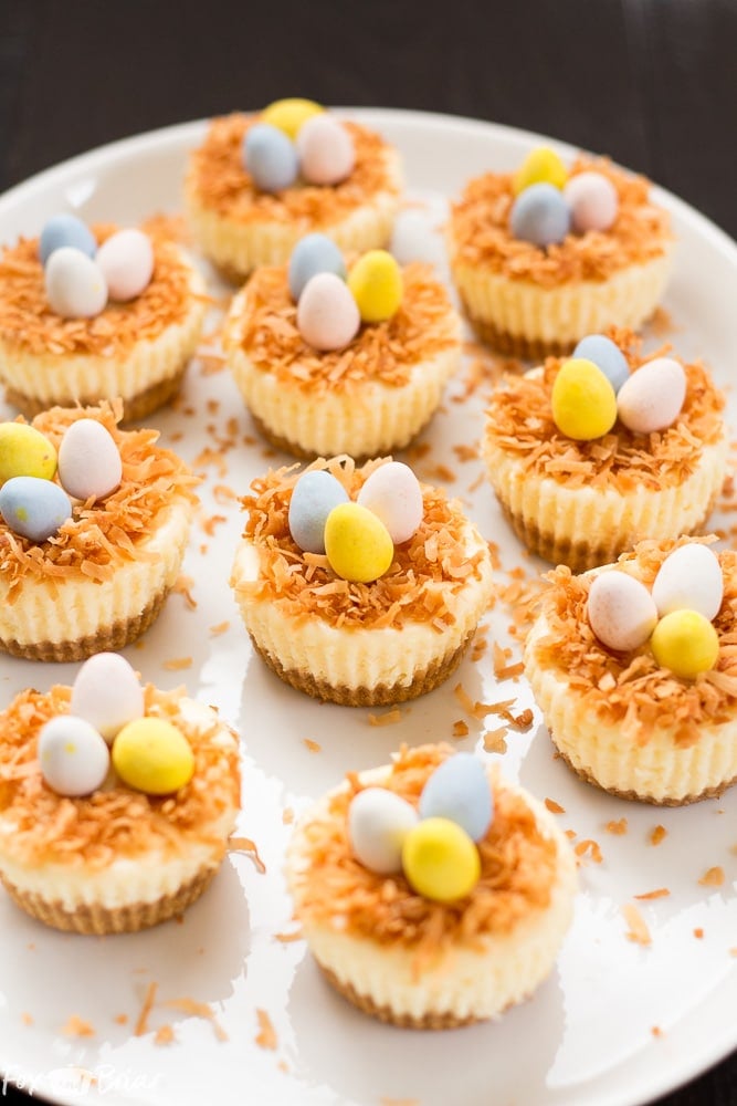 Easter Birds Nest Mini Cheesecakes | Easter Dessert | Cute Dessert | Mini Cheesecakes |mini eggs