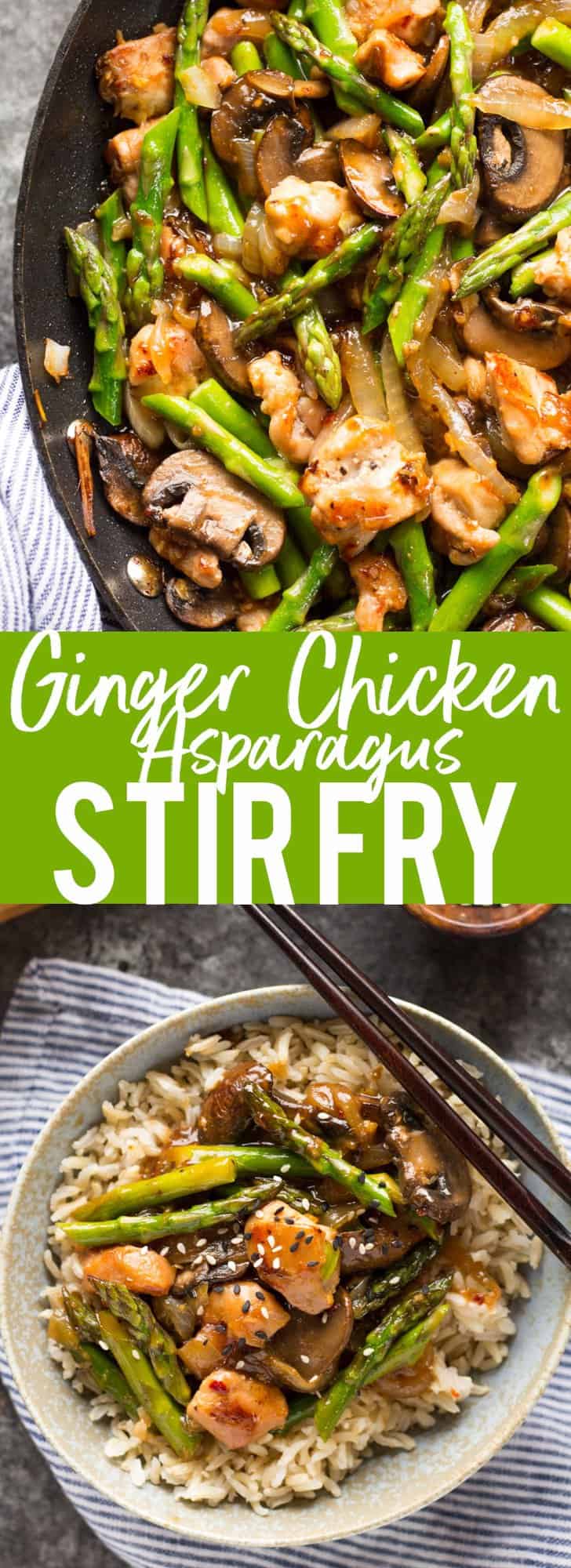 Ginger Chicken Asparagus Stir Fry - Fox and Briar