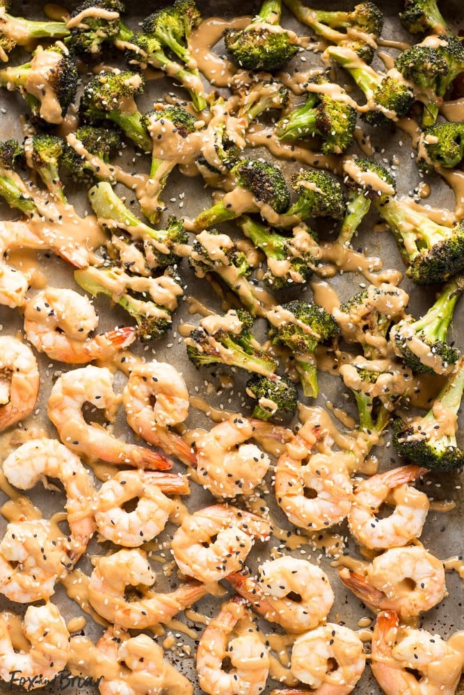 Sheet Pan Peanut Sauce Shrimp and Broccoli | Sheet pan dinner | shrimp recipe |Easy Dinner | healthy Dinner | Quick Dinner