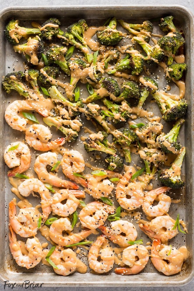 Sheet Pan Peanut Sauce Shrimp and Broccoli | Sheet pan dinner | shrimp recipe |Easy Dinner | healthy Dinner | Quick Dinner