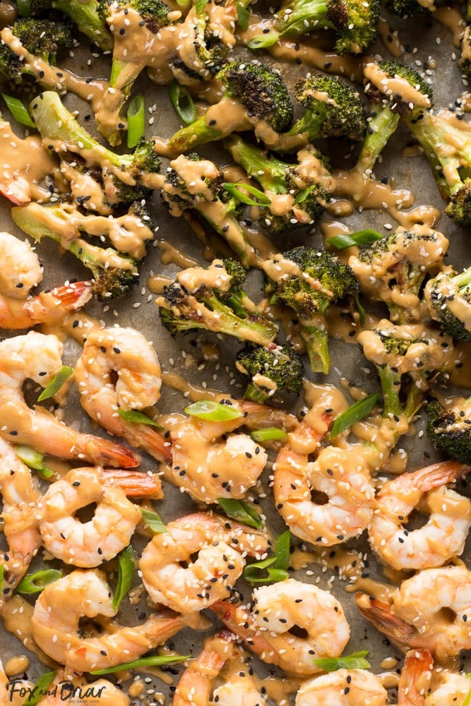 Sheet Pan Peanut Sauce Shrimp and Broccoli | Sheet pan dinner | shrimp recipe |Easy Dinner | healthy Dinner | Quick Dinner