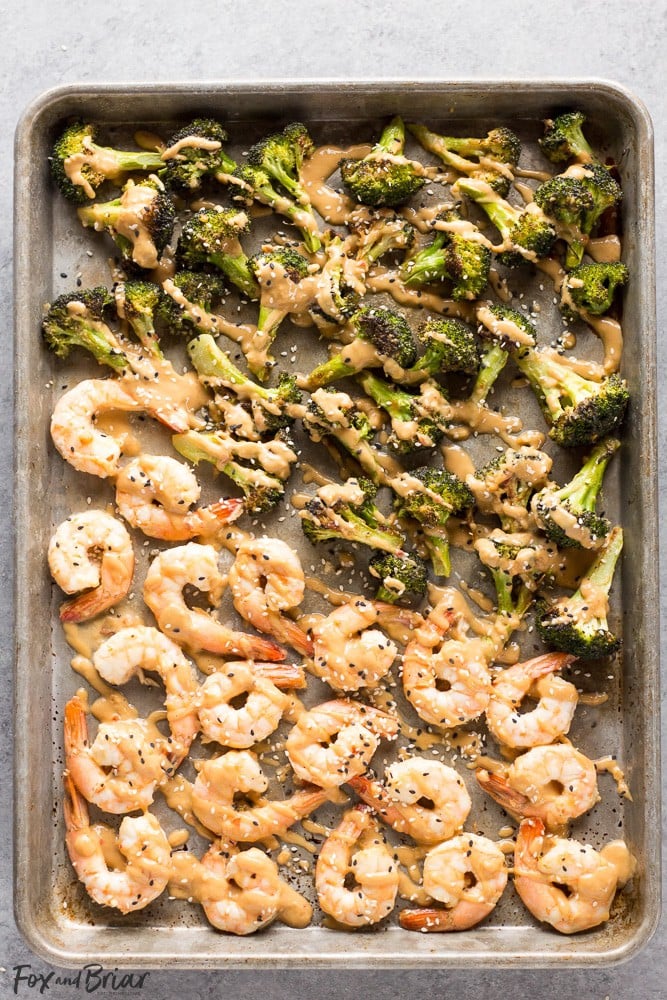 Sheet Pan Peanut Sauce Shrimp and Broccoli | Sheet pan dinner | shrimp recipe |Easy Dinner | healthy Dinner | Quick Dinner