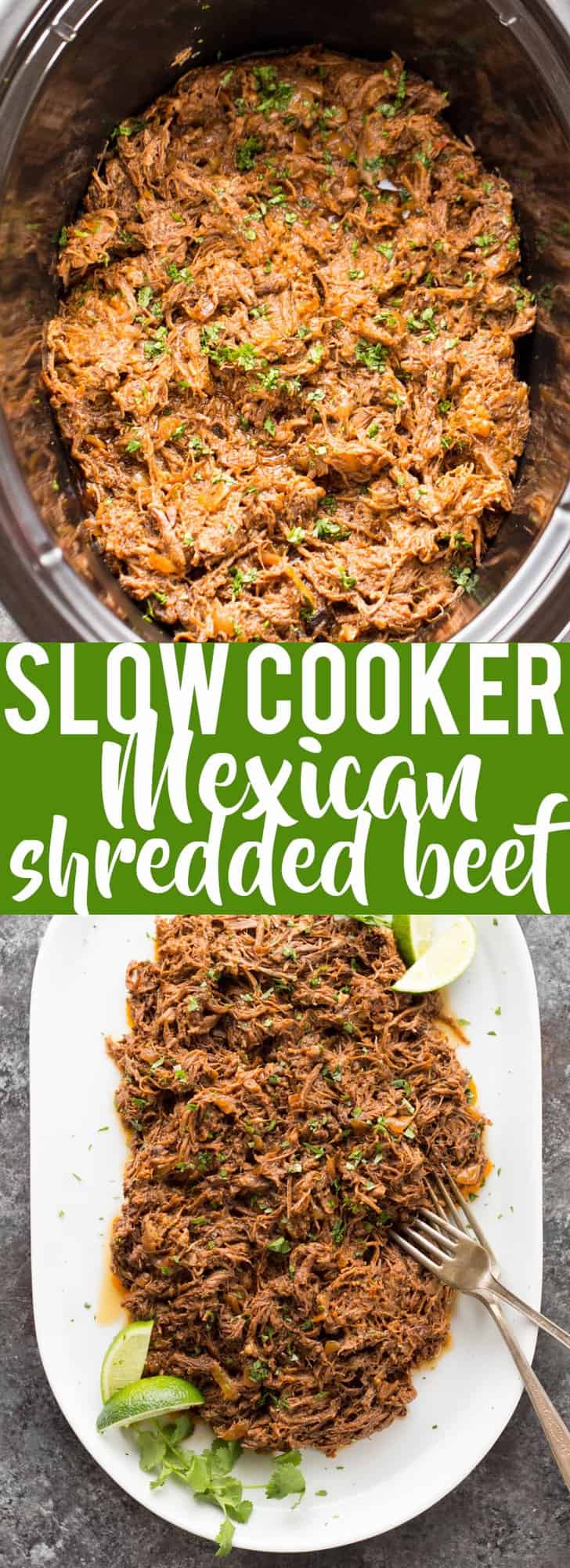 This all purpose Slow Cooker Mexican Shredded Beef is great for tacos, burritos and more! Quick and easy prep work and the crock pot does the rest. |crock pot recipe | Slow Cooker Recipe | Crock Pot beef | Slow Cooker Taco | Crock Pot Tacos 