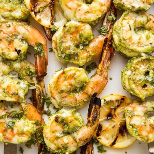 Easy Pesto Grilled Shrimp Fox and Briar