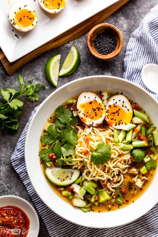 This Instant Pot Chicken Ramen makes a delicious and flavorful ramen in about half an hour in your electric pressure cooker! | Instant Pot Recipe | Instant Pot Soup | Easy Ramen Recipe | Chicken Ramen | Healthy Instant Pot Recipe 