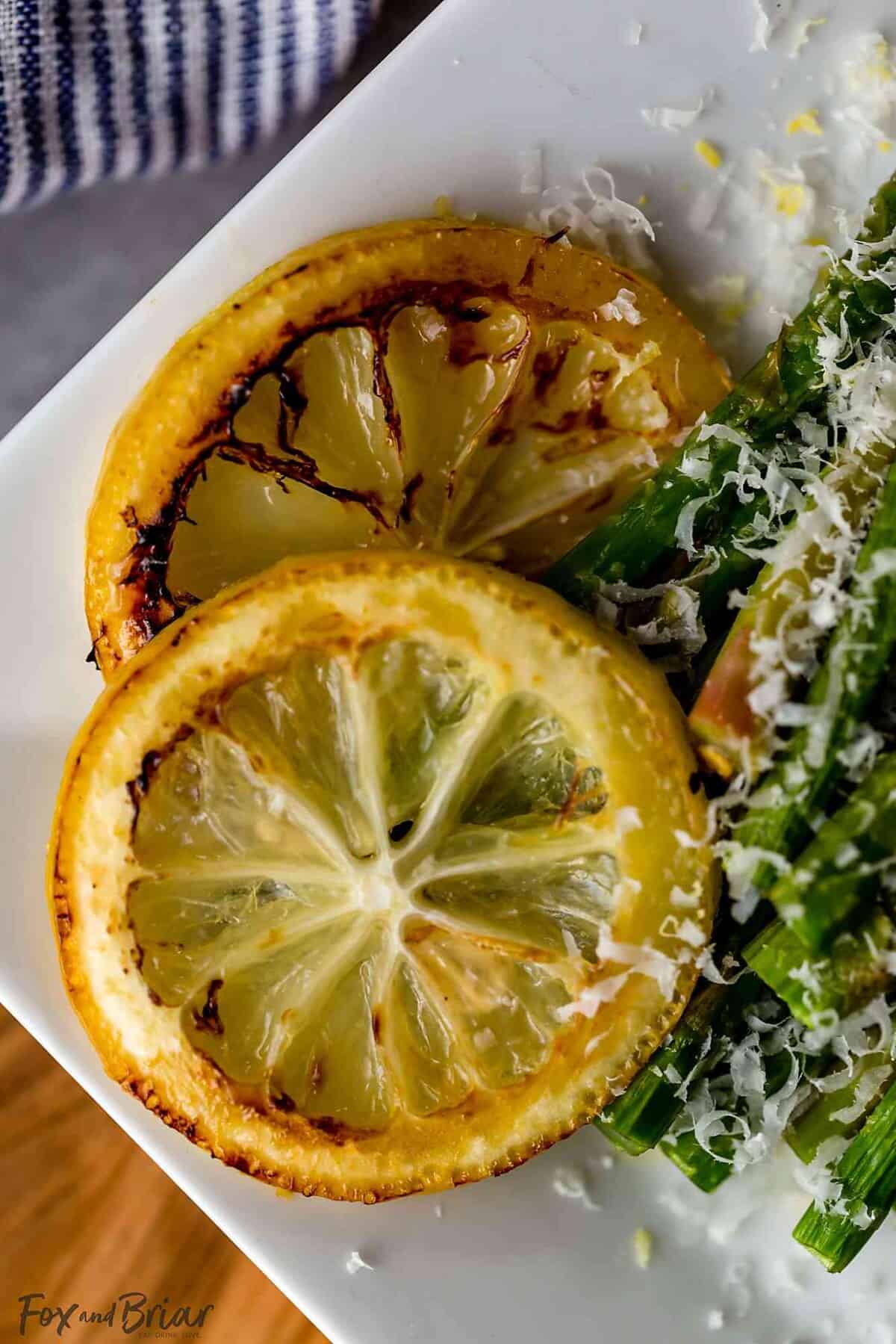 Roasted Asparagus with Lemon, Garlic and Parmesan