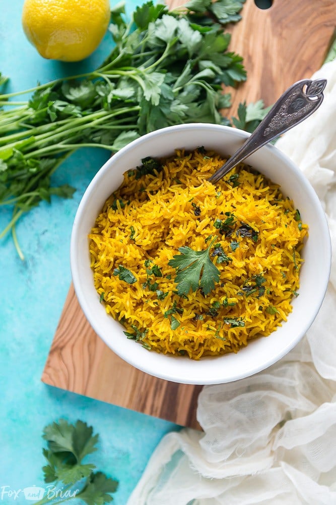 Turmeric Rice Recipe Fox and Briar