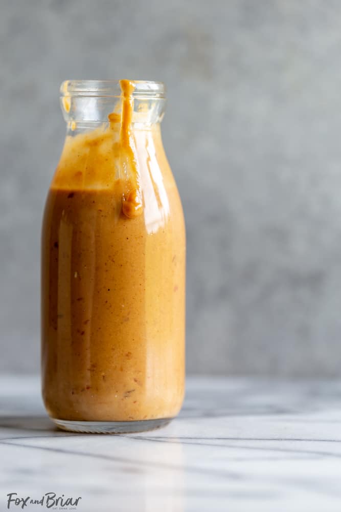 How to make the best Thai Peanut Sauce ever!  This Peanut Sauce Recipe can be used as a dipping sauce, salad dressing, for peanut noodles or with chicken satay. | Easy peanut Sauce Recipe | Peanut Dipping Sauce for spring rolls | Peanut noodle sauce | Asian Peanut Sauce | Spicy Peanut Sauce | Peanut Dressing | Vegan Peanut Sauce | Gluten Free Peanut Sauce 